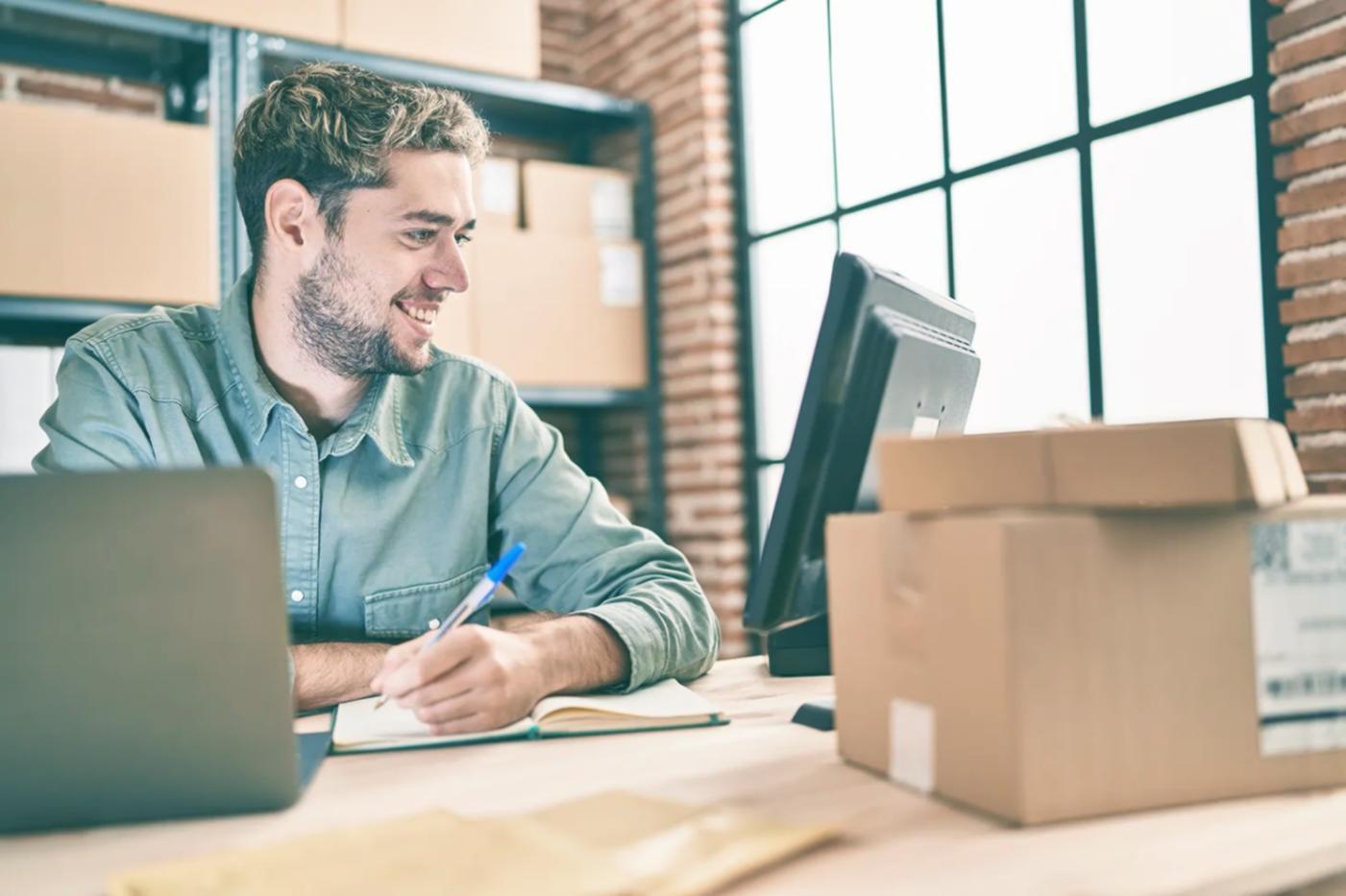 Course participants working through e-commerce strategy modules